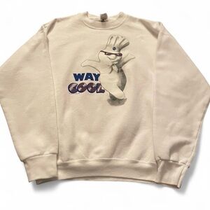 Vintage 90s 1996 Men’s Pillsbury Doughboy “Way Cool” White Sweatshirt Size L
